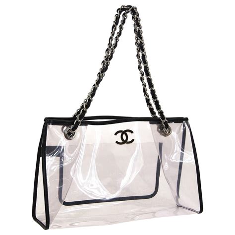 chanel transparent bag|chanel handbags shopper tote.